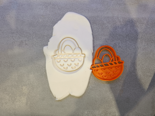 easter egg basket cookie cutter by d onsnou hobby & diy cuter cake family bunny easteregg eggs 3d print model - Mito3D