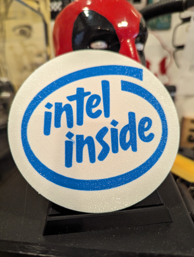 intel untersetzer 90's logo by alberts haushalt dekor kunst pc gebäude computer zubehör 3d print model - Mito3D