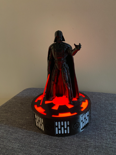 darth vader statue led light up base remixed by pumpkin20303 household decor darthvader darthvaderstarwars starwars star wars starwarsled lamp night nightlight ledlamp rgbled rgb rgbledstrip sith sithlord jedi jediorder 3d print model - Mito3D