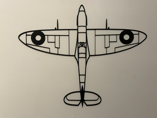 spitfire mauer kunst by machtrim 2d supermarine flugzeug easyprint cool spaß 3d print model - Mito3D