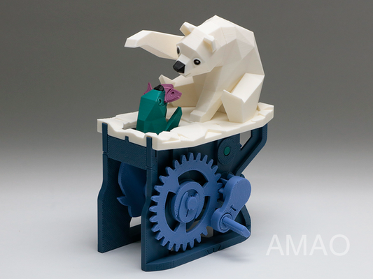 polar urso foca autômatos by amao chan arte modelos 3d print model - Mito3D