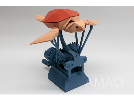 flying sea turtle by amao chan art models automata 3d print model - Mito3D