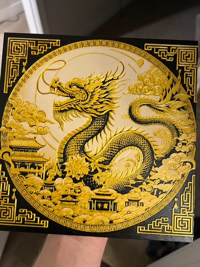 oro drago fucina cappelli ams necessario by rp47 disegni generativo 3d modello litofania arte cina 3d print model - Mito3D