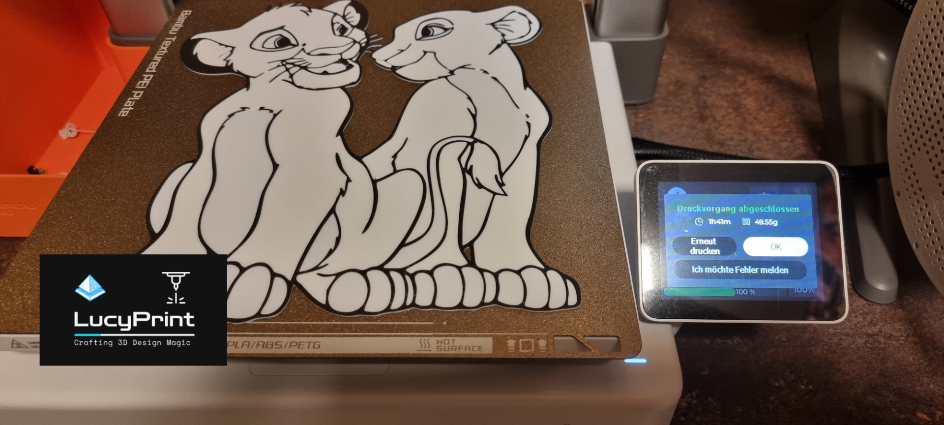 simba und nala 2d murale by lucyprint arte disney 3D print model - Mito3D