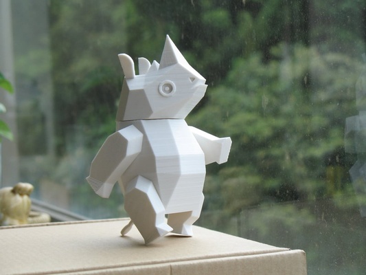 rhinocéros by amao chan art modèles artanimalrhino 3d print model - Mito3D