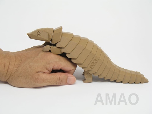 enregistrer pangolins by amao chan art modèles animal verrouillage pangolin papercube taïwan 3d print model - Mito3D