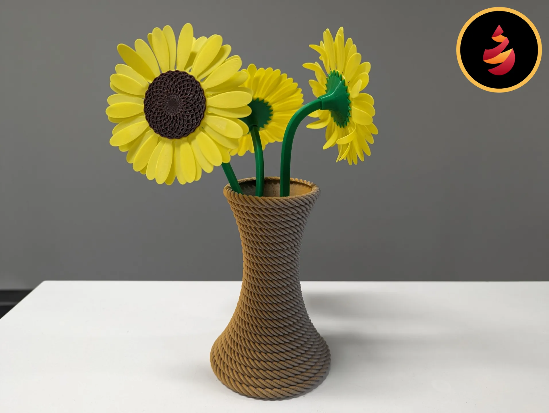 rope vase by jamestheprinter household decor flowers decoration container 3D print model - Mito3D