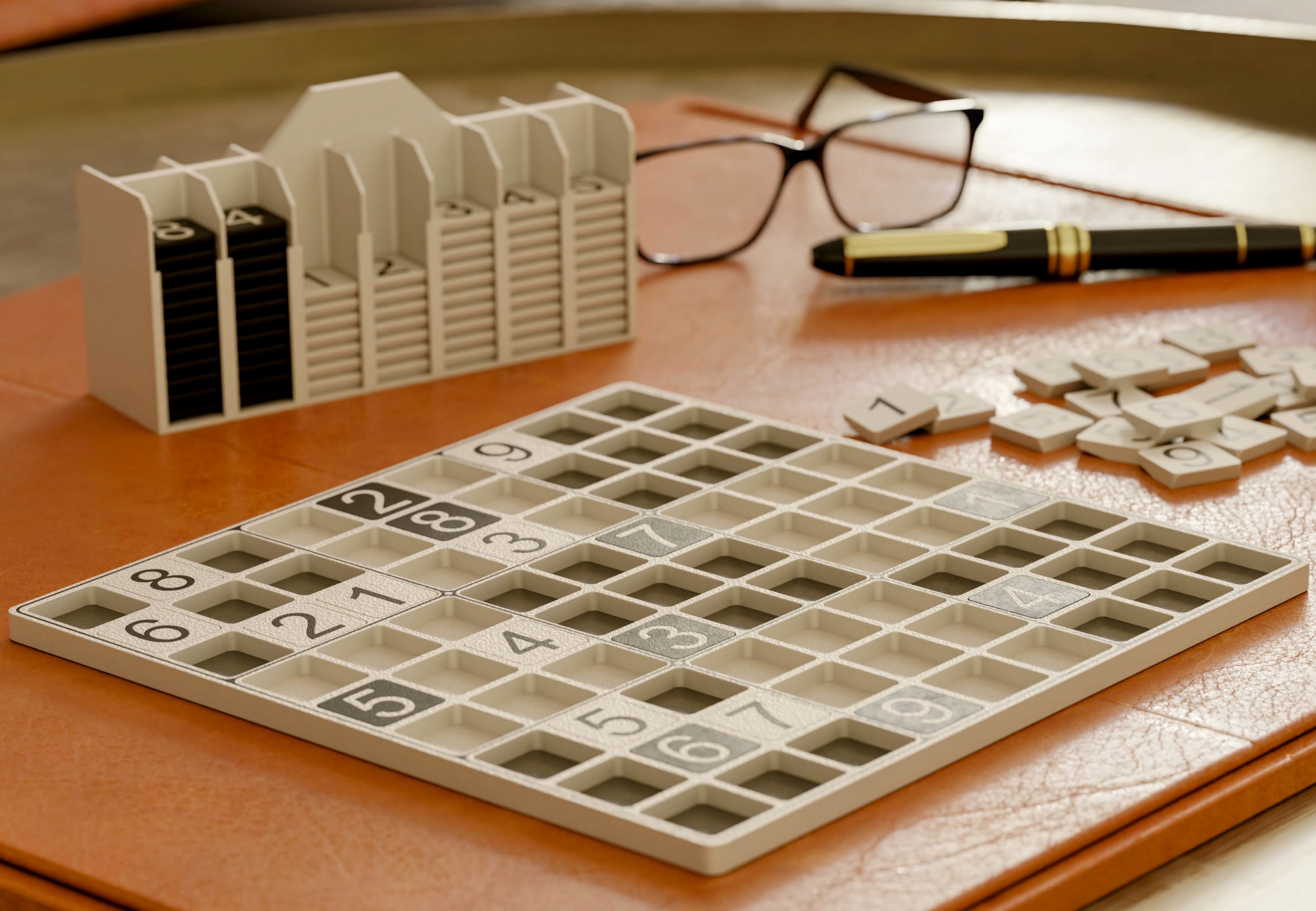 sudoku tafel fliesen by kobariley spielzeuge spiele rätsel spiel brettspiel zahlen geschenk tabelle sodoku zahlenrtsel puzzle gelangweilt abspielen tischplatte mama papa oma opa großvater eltern einfach drucken 3D print model - Mito3D