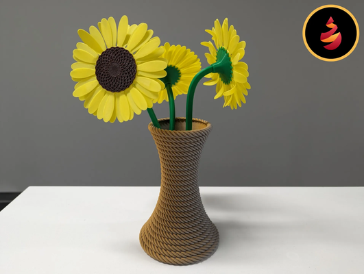 rope vase by jamestheprinter household decor flowers decoration container 3d print model - Mito3D