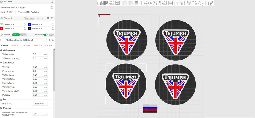 triumph coasters by prokyno household decor 3d print model - Mito3D