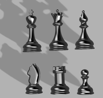 chess pieces by dengamleninja toys & games board chesspieces boardgame 3d print model - Mito3D