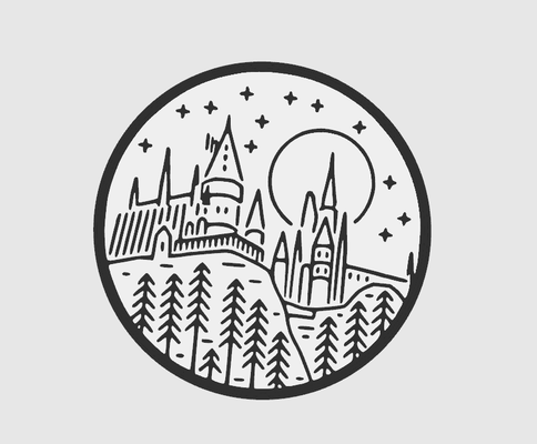 hogwarts lightbox by panini appiccicosi arte segni loghi harry potter 3d print model - Mito3D