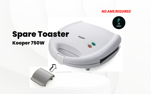 spare toaster kooper 750w by 3dprint-k81 household house models parts ricambio easy fast fastprint closed clamp 3d print model - Mito3D