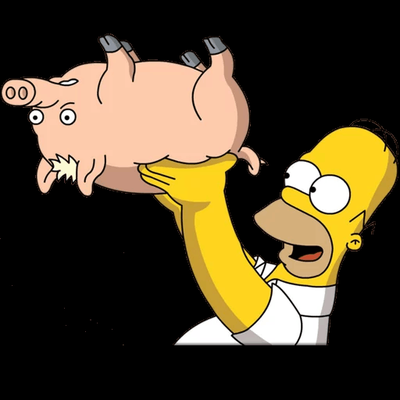 spider pig homer simpson by salperpri art 2d 3d print model - Mito3D