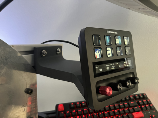 stream deck - mount aluminum extrusions by nick schneiders hobby & diy electronics streamdeck iracing extrusion sim racing 3d print model - Mito3D