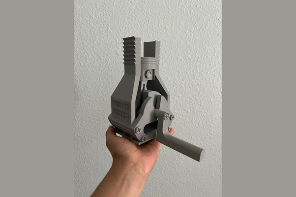 single piston engine - fully printed buildable kit screwdriver by whopper printing toys & games stem knocker 3d print model - Mito3D