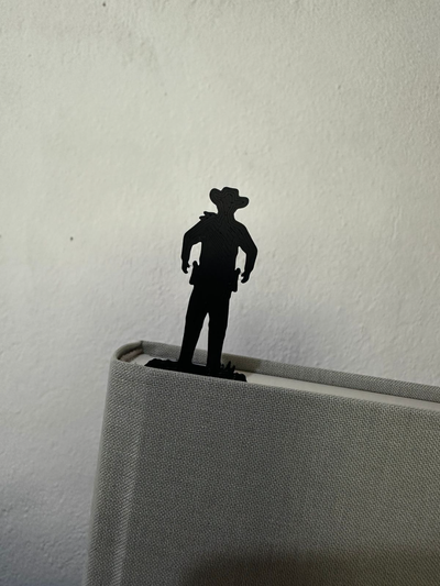 kovboy yer imi by marenco sanat 2d kitap ayırıcı 3d print model - Mito3D