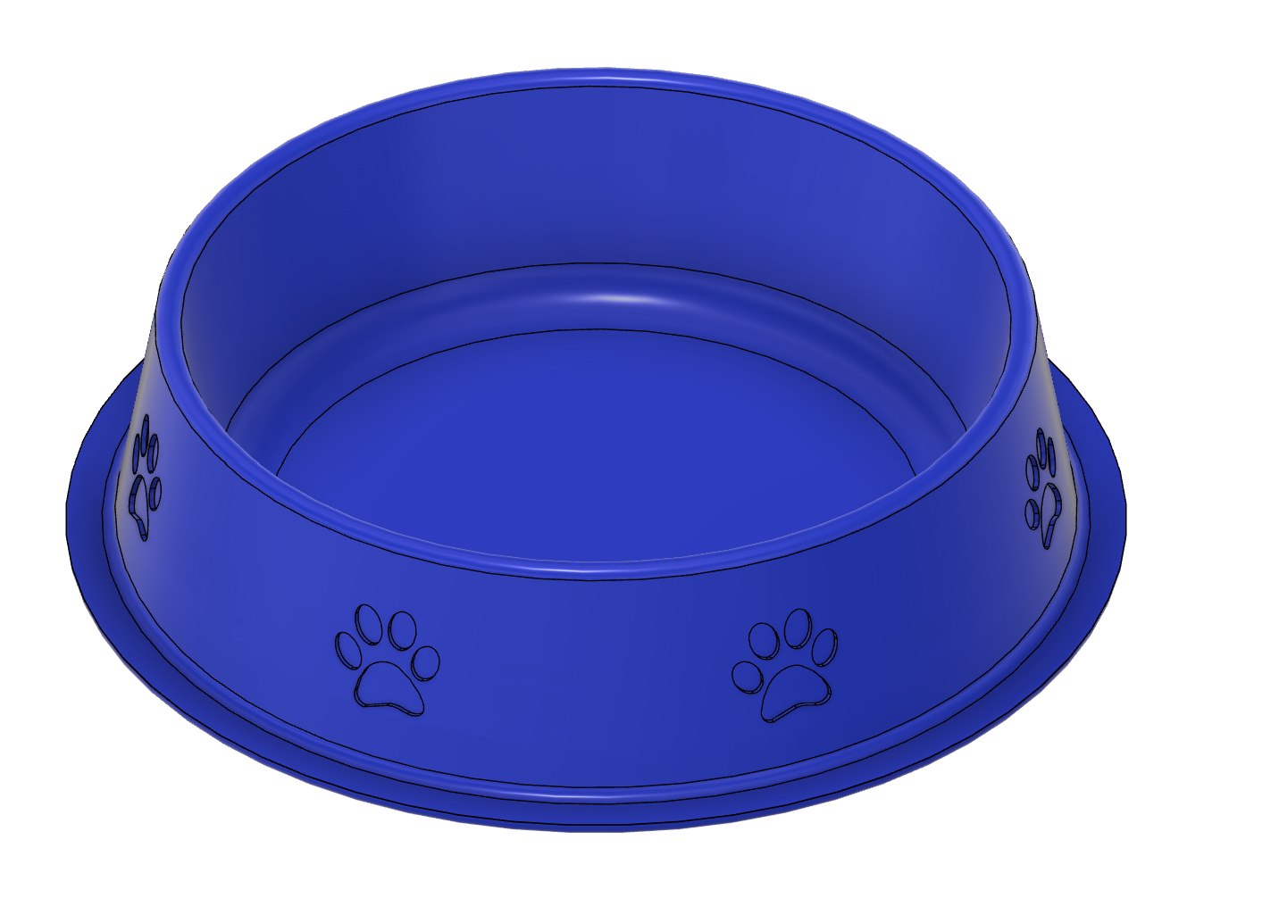 cat or dog food water bowl by cairdymakes household pets 3D print model - Mito3D