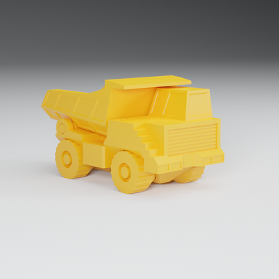 print-in-place dump truck by whopper printing 3d printer test models print construction in excavator place 3d print model - Mito3D