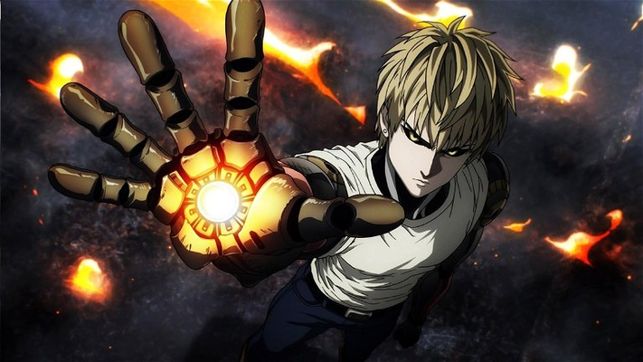 genos one punch man - hueforge by mikeyriot171 art 2d onepunchman anime hue forge 3d print model - Mito3D