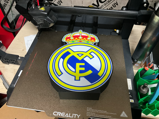 real madrid led ligero caja by vitormhs arte señales logos luminaria logo 2024 3d print model - Mito3D