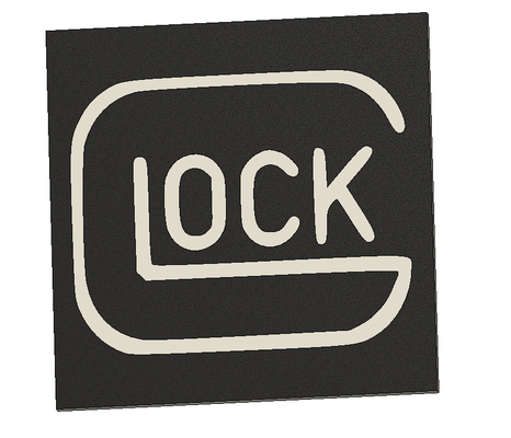 glock logo strutturato pei piatto remixato by isola adler arte 2d 1911 3d print model - Mito3D