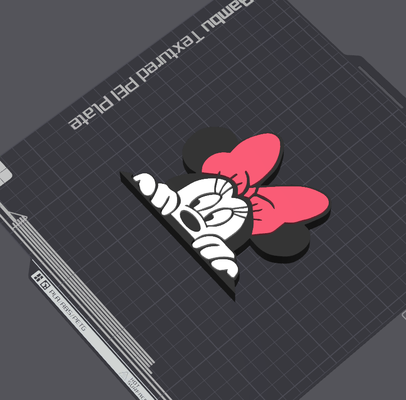 minnie rato tabela ficar pé by 5kyrunn3r arte esculturas maus mickey disney ams pronto logotipo placa micky 3d print model - Mito3D