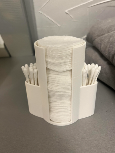 kulp destek pamuk pedler swabler by aydınlık ev halkı modeller ped swab swabsticks organizatör banyo 3d print model - Mito3D