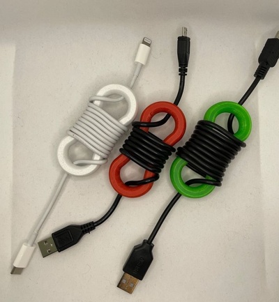 basit kablo organizatör by dfv teknoloji araçlar organizatörler yönetimi tutucu usb kablosu 3d print model - Mito3D