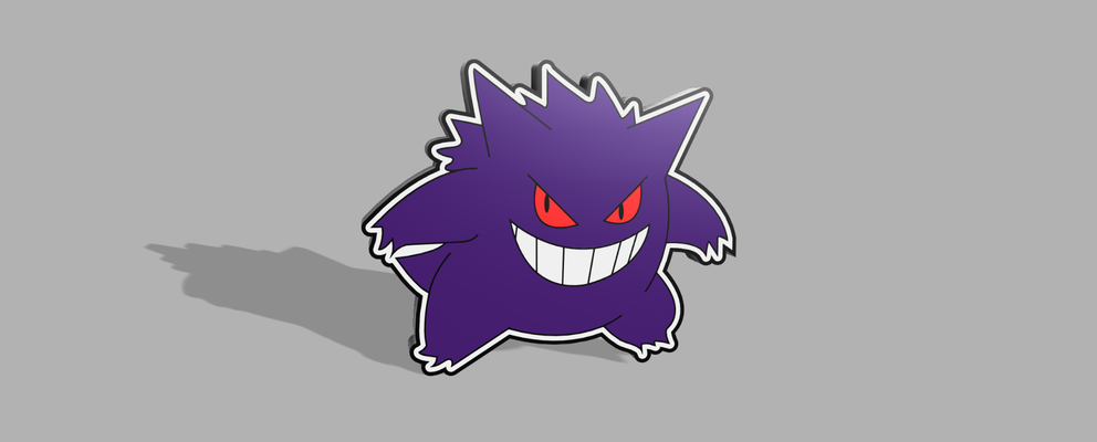 gengar licht box by kuhrazy kunst modelle pokémon pokeball nintendo game boy leuchtkasten ams bambu labor led 3d print model - Mito3D