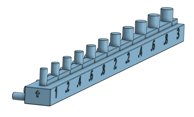 print test horizontal vertical pin hole slot tolerance by rhabara2 tools measure 3d print model - Mito3D