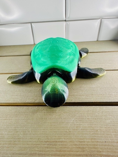 flexi aquatic turtle by lily flynn miniatures animals toy articulated lilyflynnco adhd asmr animal fun cute 3d print model - Mito3D