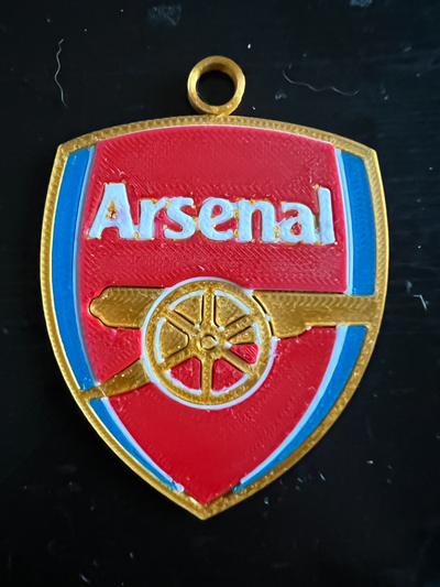 arsenal fc porte clés by grincheux art panneaux logos football 3d print model - Mito3D