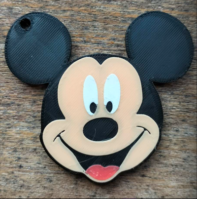 mickey mouse keychain by diogooreis art models minnie ears disney mickeymouse children cute 3d print model - Mito3D