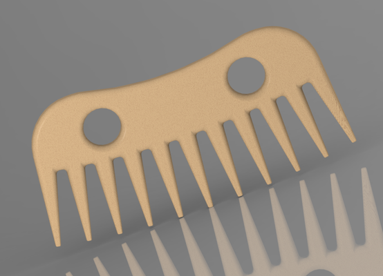 beard comb coarse by trevorferguson6907 tools beardcomb 3d print model - Mito3D