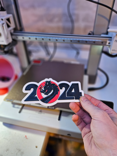 year of dragon logo by tommy gun art signs & logos 2024 3d print model - Mito3D