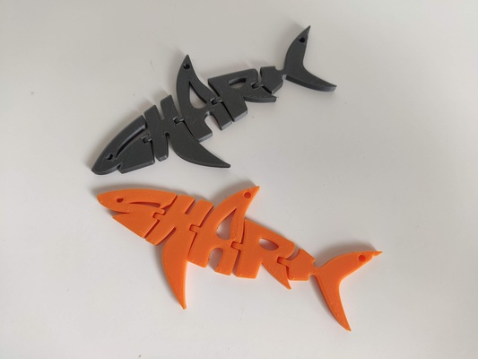 error tipografía flexi tiburón by sevro arte señales logos flexible 3d print model - Mito3D