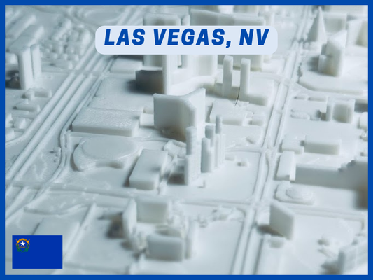 las vegas streifen klein 3d stadt by 3dfolio miniaturen architektur glücksspiel mgm großartig nevada rahmen topo topografisch topographie topographisch karte dorf mini stl download frei 3d print model - Mito3D