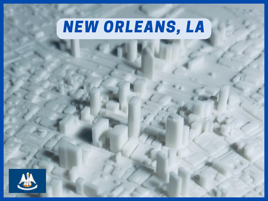 orleans la küçük 3d kent by 3dfolio minyatürler mimari fransızca çeyrek stl bedava indir louisiana us şehirler mini minyatür blender osm3d topo topografya topografik arazi 3d print model - Mito3D