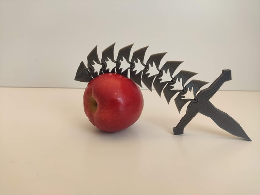 flexi lâmina by sevro brinquedos jogos espada flexível punhal 3d print model - Mito3D