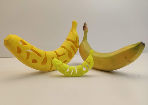banana scale by sevro props & cosplays typography scalemodel 3d print model - Mito3D