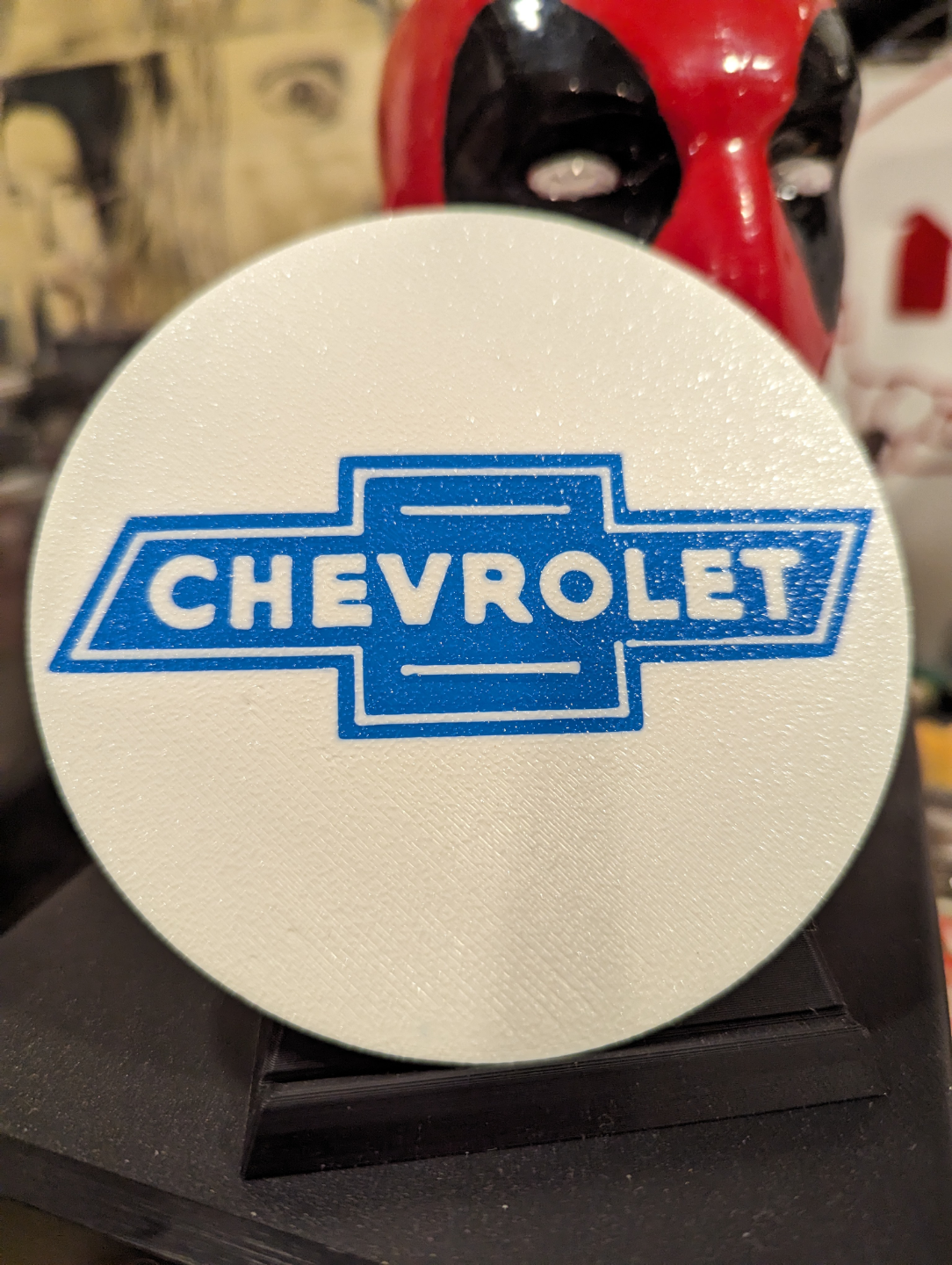 chevrolet chevy jahrgang logo untersetzer by alberts haushalt dekor kunst lkw wagen 3D print model - Mito3D