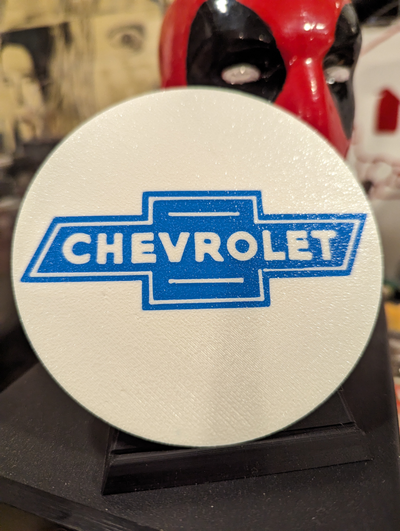 chevrolet chevy nostaljik logo bardak altlığı by eskitechweck ev halkı dekor sanat kamyon araba 3d print model - Mito3D