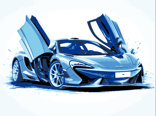 şapka dövmesi hayran sanat hız dizi acayip arabalar inşa edilmiş 2024 mclaren 750s by mclanesmemories 2d araba spor duvar sanatı 3d print model - Mito3D