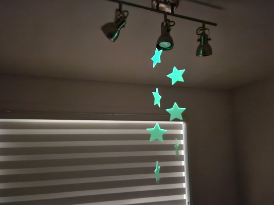 decorativo stelle perfetto bagliore in buio by jim 2835 domestico arredamento stella sospeso decorazione murale 3d print model - Mito3D