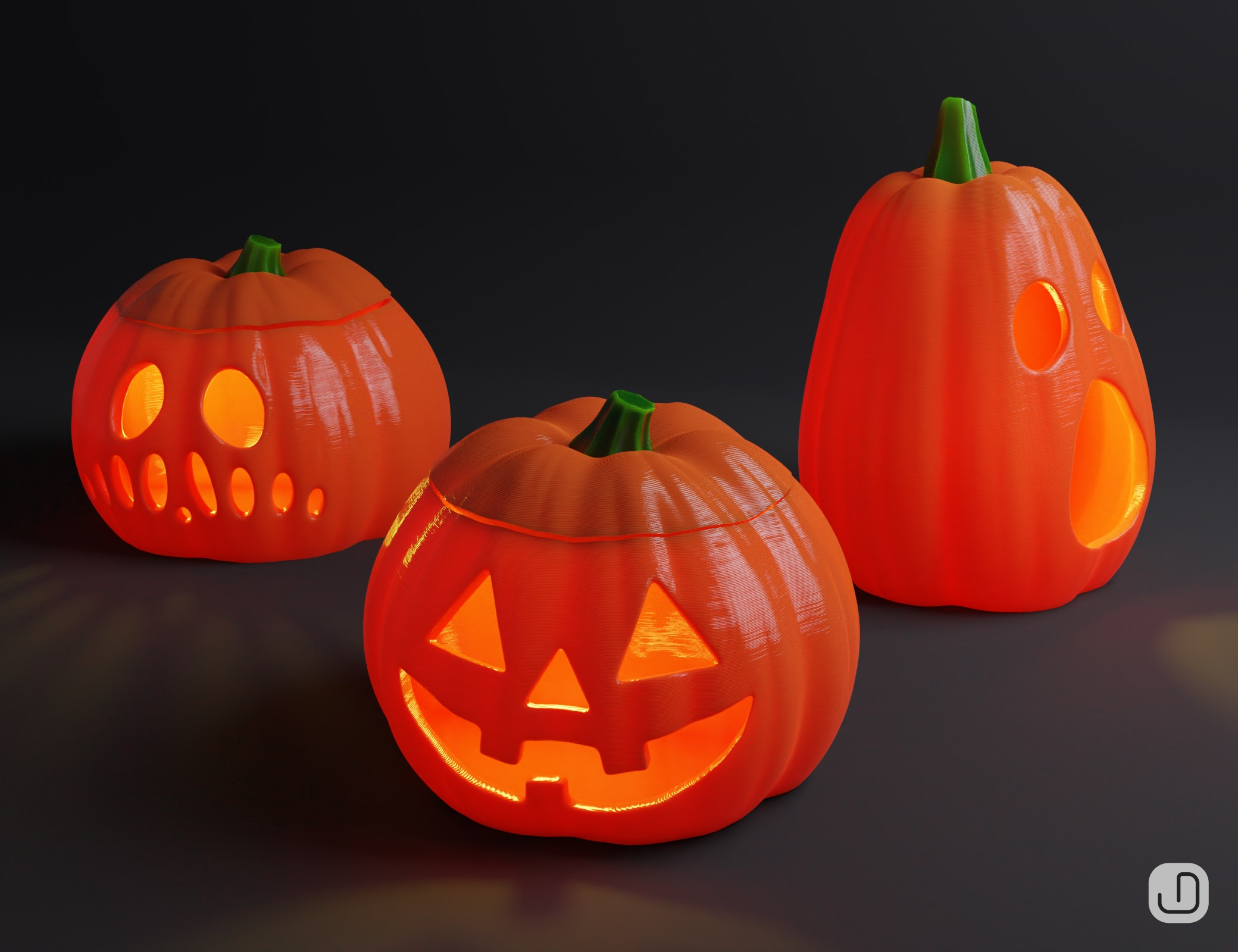 abóbora coleção by jopek projeto casa festividades bruxas decoração sagrada jackolantern cair 3D print model - Mito3D