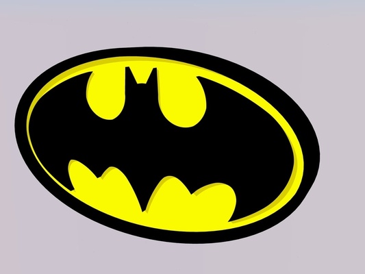 batman logo by frikarte3d art signs & logos batmanlogo batmansymbol 3d print model - Mito3D