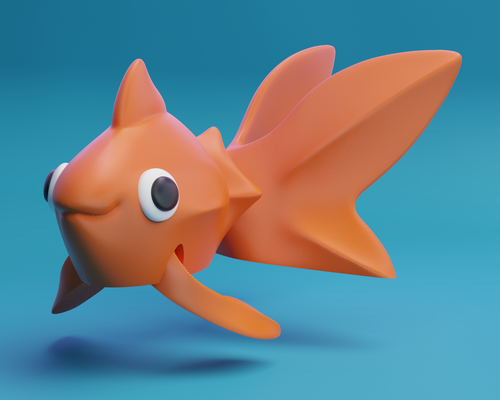 artikuliert goldfisch by jopek design spielzeuge spiele zeichen spielzeug niedlich aquarium meer flexibel flexi printinplace schnelldruck fisch stilisiert 3d print model - Mito3D