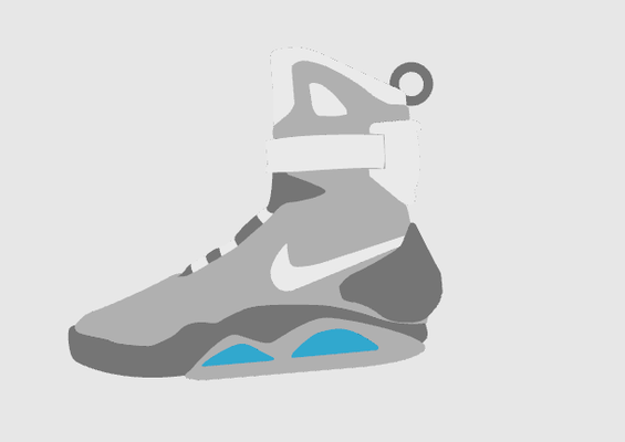 nike ar mag chaveiro costas to futuro portachiavi retorna al by natale206 arte 2d volta futuro nikeair sapatos nike martymcfly 3d print model - Mito3D