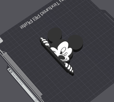 mickey ratón mesa estante soporte by 5kyrunn3r arte esculturas maus minnie disney ams listo logo firmar micky 3d print model - Mito3D